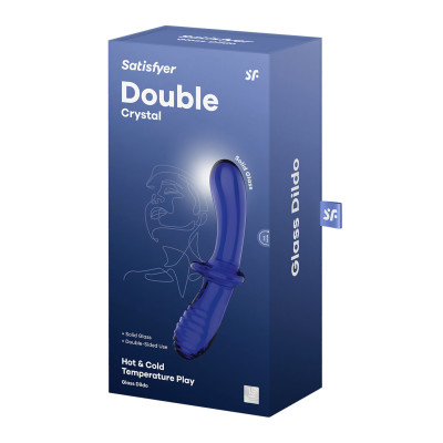Скляний дилдо Satisfyer Double Crystal Light Blue