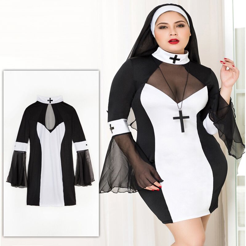 Еротичний костюм черниці JSY P71109 Plus Size