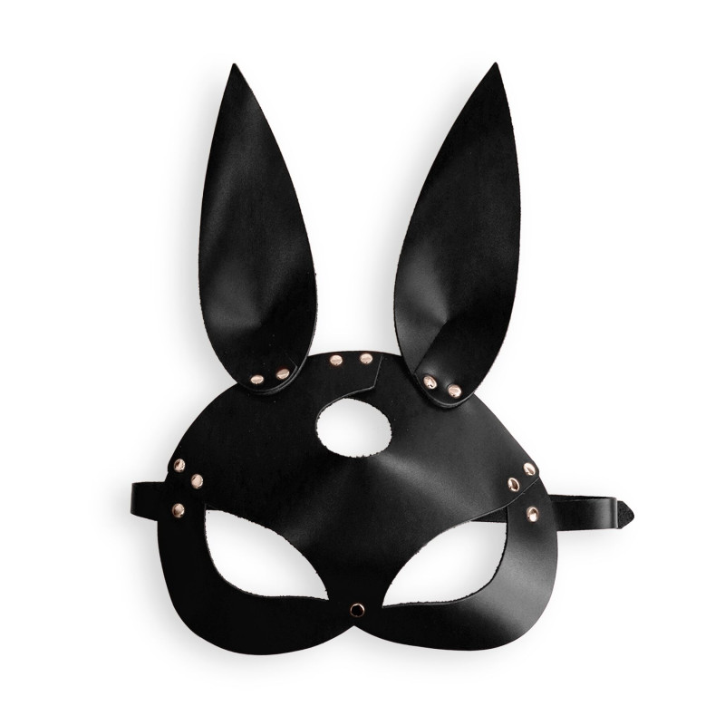 Шкіряна маска зайчика Art of Sex - Bunny mask, колір Чорний