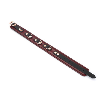 Нашийник з повідцем Liebe Seele Wine Red Collar and Leash (м'ята упаковка)