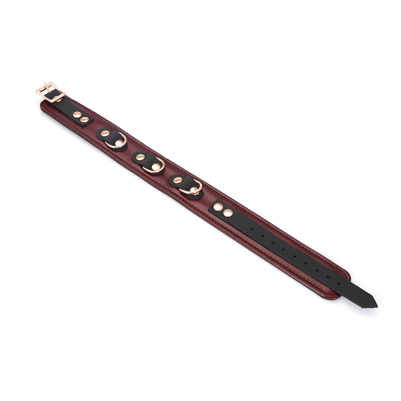 Нашийник з повідцем Liebe Seele Wine Red Collar and Leash (м'ята упаковка)
