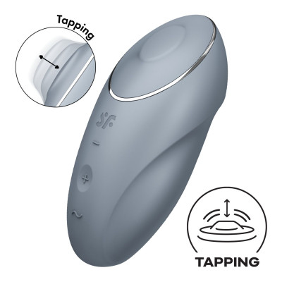 Вібратор Satisfyer Tap & Climax 1 Bluegrey Вібратор Satisfyer Tap & Climax 1 Bluegrey