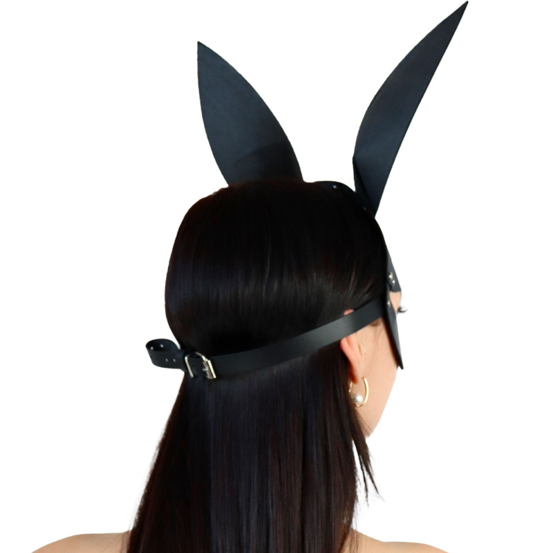 Шкіряна маска зайчика Art of Sex - Bunny mask, колір Чорний