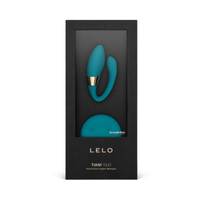 Вібратор для пар LELO Tiani Duo Ocean Blue, 2 мотори, пульт ДУ