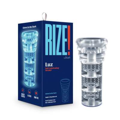 Мастурбатор Rize by Blush - Luz Glow in the Dark Masturbator, прозорий