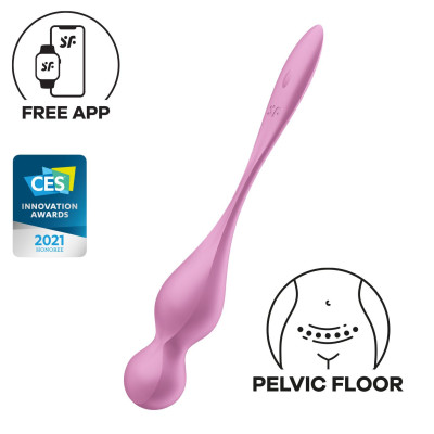 Вагінальні кульки з вібрацією Satisfyer Love Birds 1 Connect App Pink Вагінальні кульки з вібрацією Satisfyer Love Birds 1 Connect App Pink