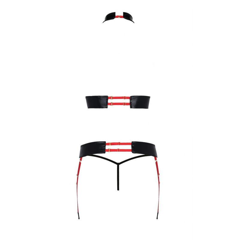 Комплект білизни AZIZA SET red S/M - Passion