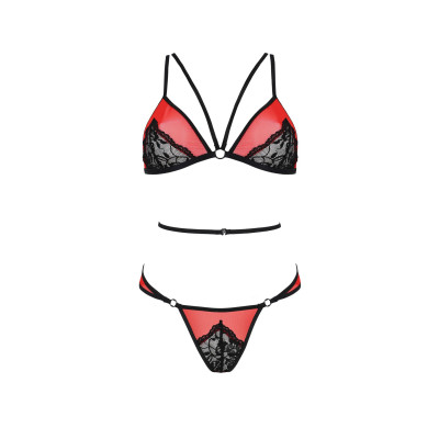 Комплект білизни PEONIA SET Red L/XL Passion