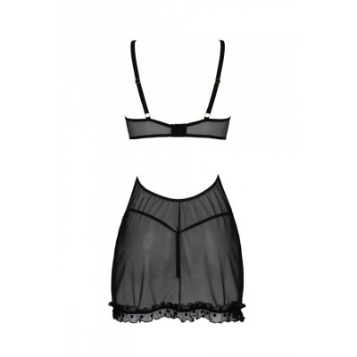 Пеньюар MARINA CHEMISE black S/M - Passion