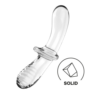 Скляний дилдо Satisfyer Double Crystal Transparent