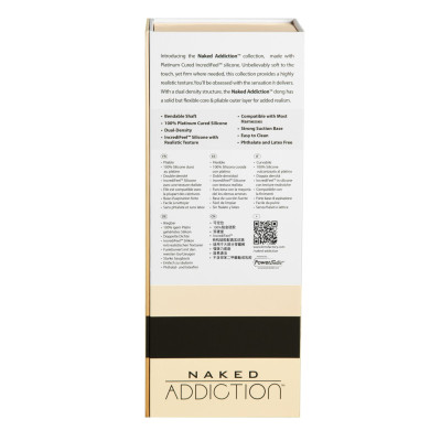 Фалоімітатор Addiction - Naked Silicone Dual Density Bendable Dildo - Vanilla