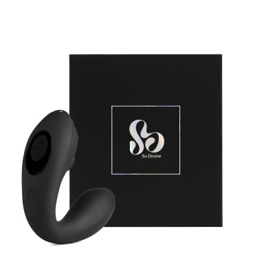 Вакуумний вібратор So Divine Pearl Vibe 2 в 1, чорний