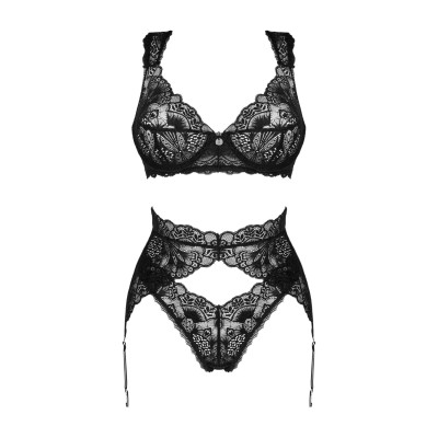 Комплект білизни Obsessive Donna Dream M/L Black (сет з 3)