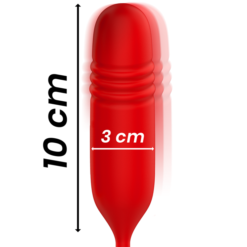 Вібратор 2 в 1 Mia Toscana червоний (масажер + фрикції)