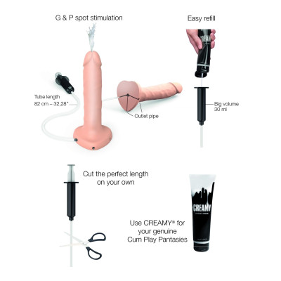 Закінчуючий фалоімітатор Strap-On-Me SQUIRTING CUM DILDO REALISTIC Vanila L