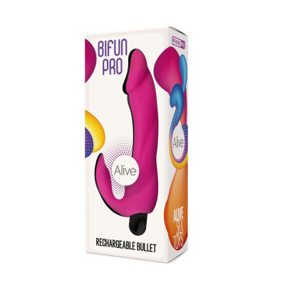 Вібратор вагінально-кліторальний Alive Bifun Pro, Pink (м'ята упаковка)