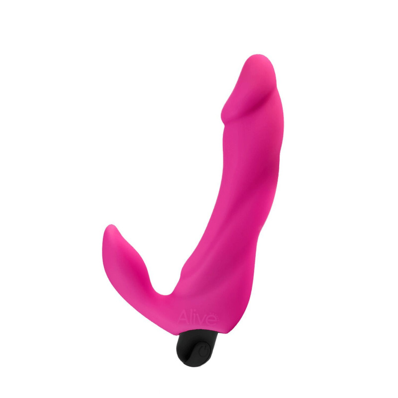 Вібратор вагінально-кліторальний Alive Bifun Pro, Pink (м'ята упаковка)
