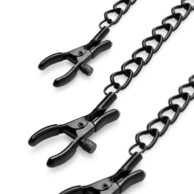 Затискачі для сосків та клітора Bedroom Fantasies Nipple & Clit Clamps, чорні