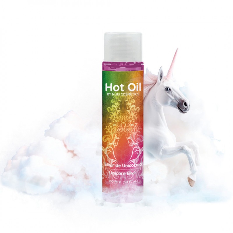 Зігріваюча їстівна масажна олія Nuei – Еліксир єдинорога (Unicorn Elixir) 100 мл
