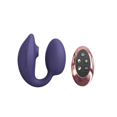 Віброяйце з вакуумною стимуляцією Love To Love Wonderlover MIDNIGHT INDIGO