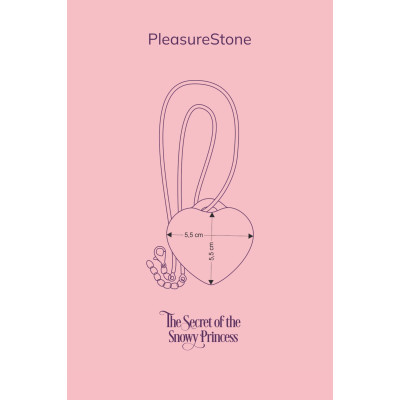 Міні-вібратор «Серце» FairyGasm PleasureStone blue, 9 режимів, на шнурку