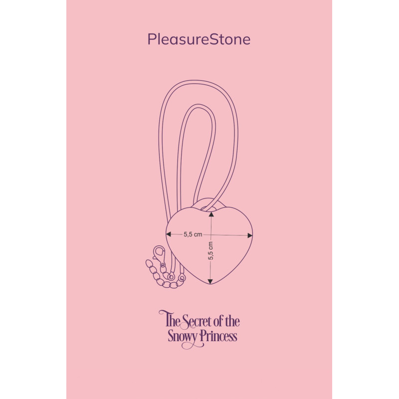 Міні-вібратор «Серце» FairyGasm PleasureStone blue, 9 режимів, на шнурку