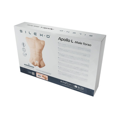 Торс із фалоімітатором на присосці SilexD Apollo L Male Torso Caramel
