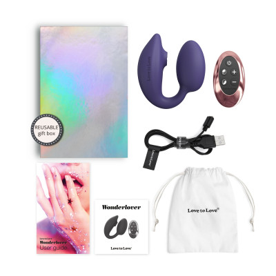 Віброяйце з вакуумною стимуляцією Love To Love Wonderlover MIDNIGHT INDIGO