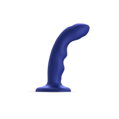 Насадка для страпону Strap-On-Me TAPPING DILDO WAVE - NIGHT BLUE