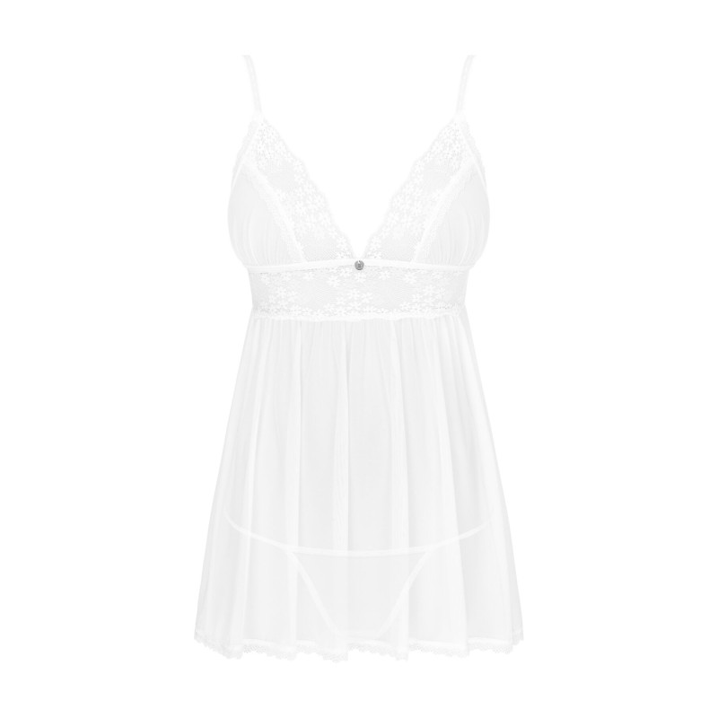 Пеньюар із стрінгами Obsessive Heavenlly babydoll & thong XS/S