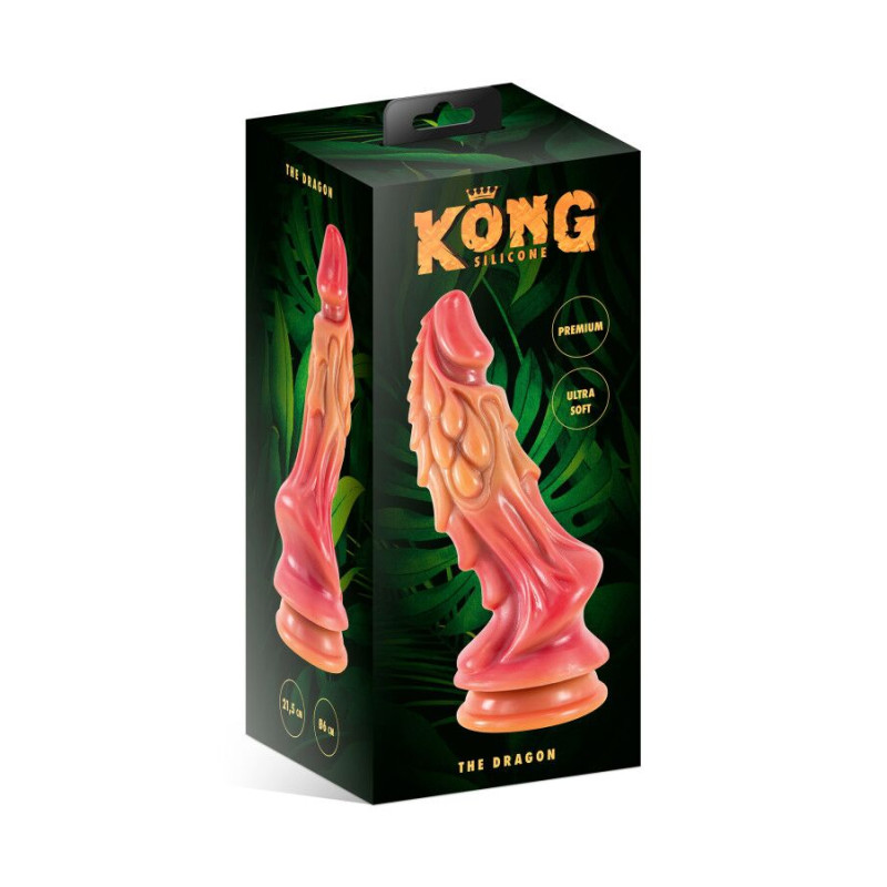 Фентезійний фалоімітатор Kong Silicone The Dragon, 21.5 см