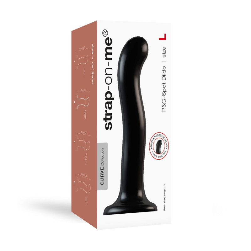 Насадка для страпону Strap-On-Me P&G-Spot Dildo, силікон, розмір L