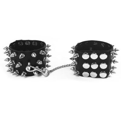 Наручники із шипами Art of Sex - Rose Spiked Leather Handcuffs