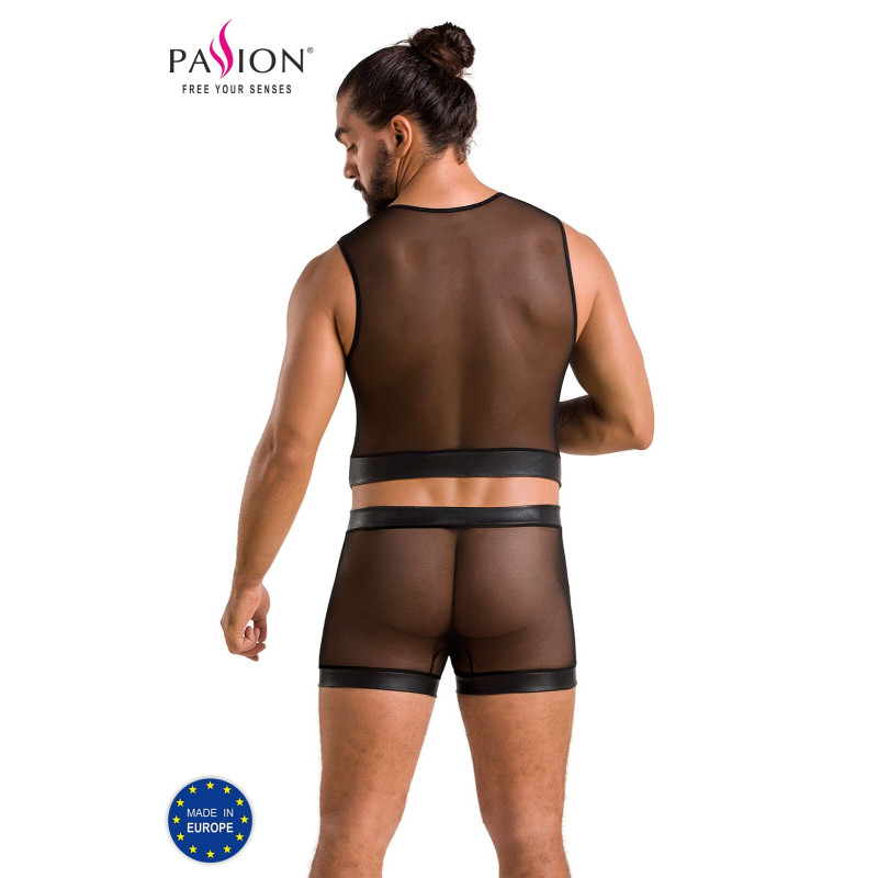 Чоловічий боді + труси 053 SET WILLIAM black XXL/XXXL - Passion