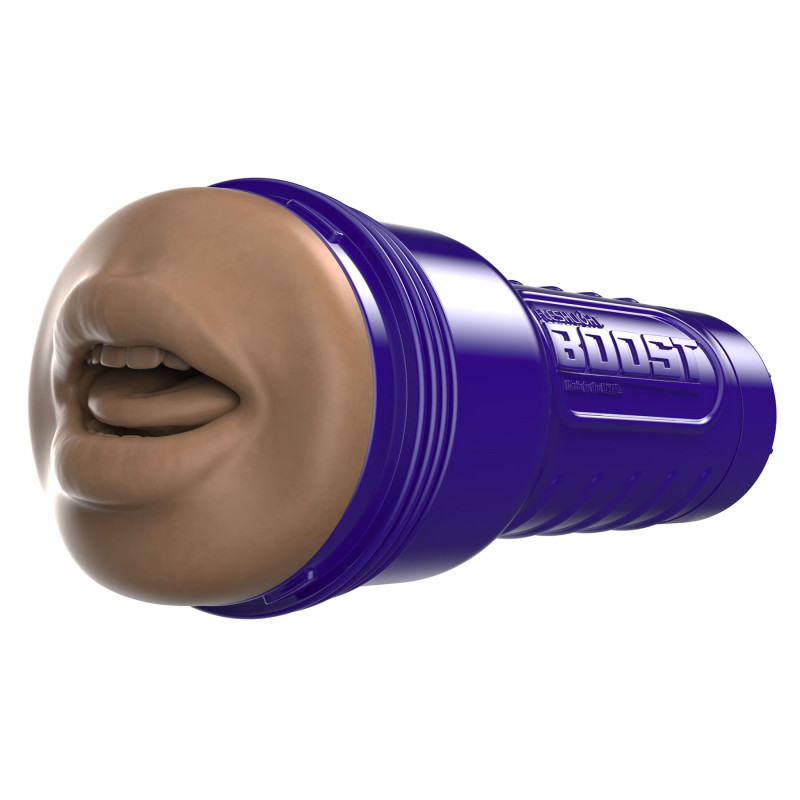 Мастурбатор-ротик Fleshlight Boost Blow Medium Dark Flesh, що плавають кільця Turbo Tech