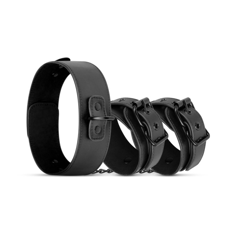 Наручники з нашийником Bedroom Fantasies Collar & Cuffs, чорні