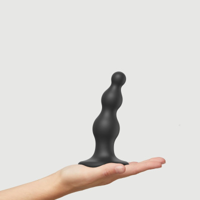Насадка для страпону Strap-On-Me Dildo Plug Beads Black S