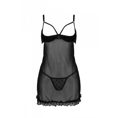 Пеньюар MARINA CHEMISE black XXL/3XL - Passion