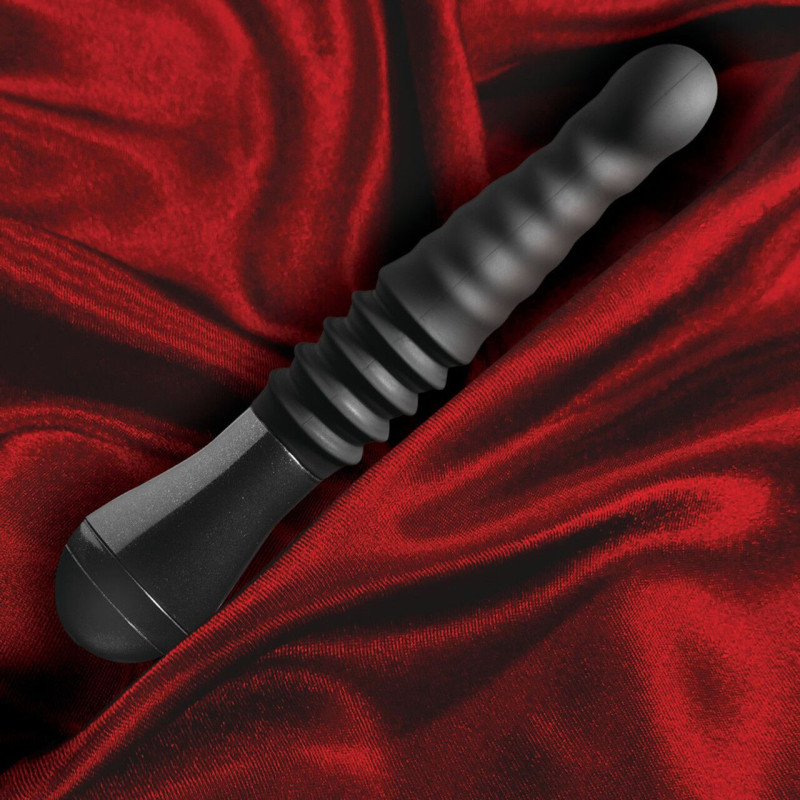 Вібратор-пульсатор Temptasia by Blush - Lazarus Thrusting Dildo, чорний