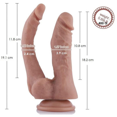 Подвійний фалоімітатор Hismith 9.8'' Double Penetrator Silicone Dildo