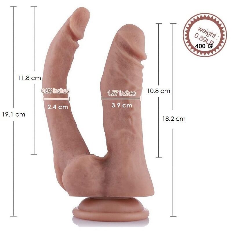 Подвійний фалоімітатор Hismith 9.8'' Double Penetrator Silicone Dildo