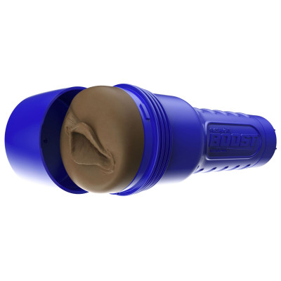 Мастурбатор-вагіна Fleshlight Boost Bang Medium Dark Flesh, що плавають кільця Turbo Tech