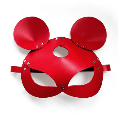 Шкіряна маска мишки Art of Sex - Mouse Mask, червона