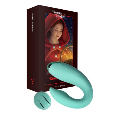 Вібратор для пар FairyGasm PleasureBerry Green, пульт дистанційного керування, зарядний кейс