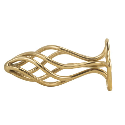 Анальний корок LOCKINK SEVANDA Hollow Spiral Golden Metal Anal Plug - S size
