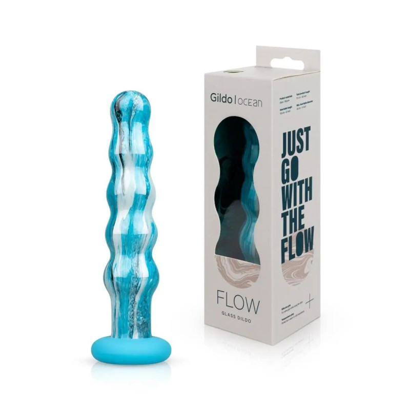 Скляний дилдо Gildo - Ocean Flow Glass Dildo