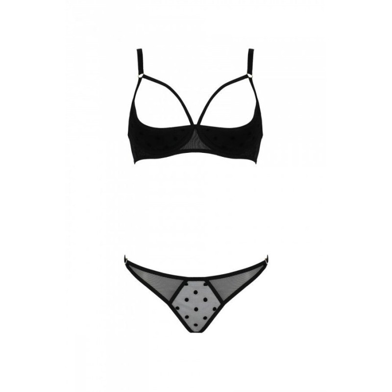 Комплект MARINA SET WITH OPEN BRA black S/M - Passion