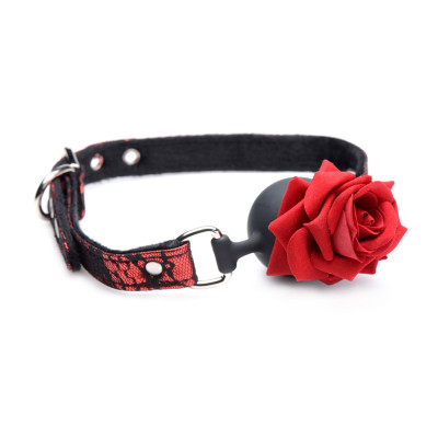 Кляп Master Series Eye-Catching Ball Gag With Rose (м'ята упаковка)