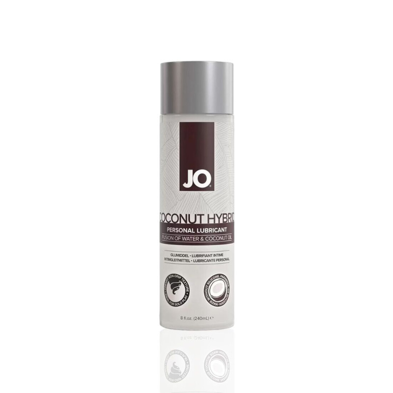Крем-лубрикант із кокосовим маслом JO Silicone Free Hybrid ORIGINAL 240 мл, біла