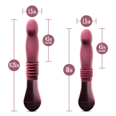 Вібратор-пульсатор Temptasia by Blush - Trixie Thrusting Dildo, червоний